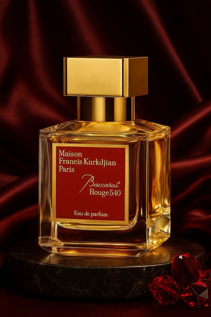 عطر باکارات رژ قرمز ۵۴۰ اصل از شرکت لوزی سوییس با ماندگاری بالا_گرمی(دکانت) Baccarat Rouge 540
